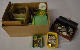 Various wristwatch and pocket watch spares, parts,