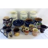 Various 19th & 20th century ceramics including scratch ware etc