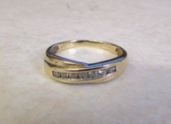 Tested as 9ct gold diamond ring approx 0.