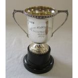 Small silver cup 'Ropley Flower Show Challenge cup replica 1939' London 1939 weight 3.