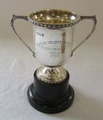 Small silver cup 'Ropley Flower Show Challenge cup replica 1939' London 1939 weight 3.