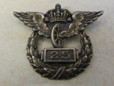 Imperial German railway 25 year service badge by John Wagner & Sohn,