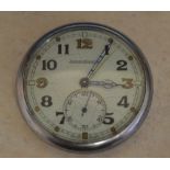 Jaeger-LeCoultre General Service Trade Pattern military pocket watch, rear of case engraved G.S.T.