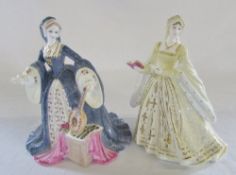 2 Wedgwood limited edition figurines - Jane Seymour 1194/7500 & Catherine of Aragon 430/7500