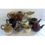Various 19th century tea & coffee pots,