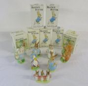 Beswick Beatrix Potter figures - Tabatha Twitchett, Mrs Flopsy Bunny, Peter Rabbit,