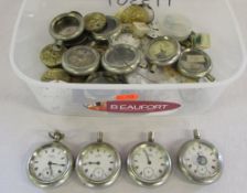 Assorted Tissot pocket watch parts