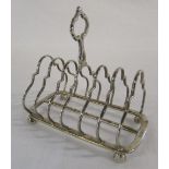 Silver toast rack Sheffield 1909 maker Walker & Hall weight 6.