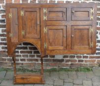 Reproduction Georgian oak wall unit