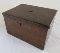 Wooden collection box (no key)
