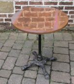 Cast iron pub table