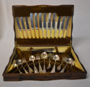 Silver plated canteen of cutlery