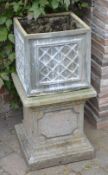 Garden urn and stand