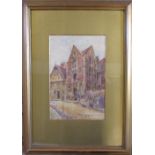 Watercolour of a street scene by Elliot Ettwell signed and dated lower right 08' 36 cm x 51 cm