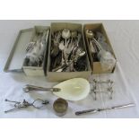 Quantity of silver plate cutlery etc