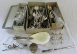 Quantity of silver plate cutlery etc