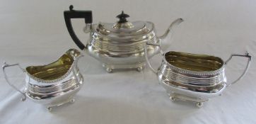 Silver tea service London 1946, 1948 & 1953 total weight 32.