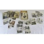 Assorted vintage photographs and Senior Service photographic cigarette cards inc Dogs