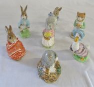 Various Beswick Beatrix Potter figures inc Jemima Puddleduck,