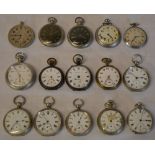 15 pocket watches for spares or repair, including Moeris, Non-Magnetic Lever,