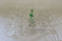 Selection of vintage champagne glasses etc
