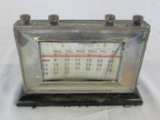 Silver desk calendar (af) Birmingham 1933