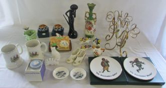 Assorted ceramics and glassware inc Prinknash, Aynsley, Old Foley,