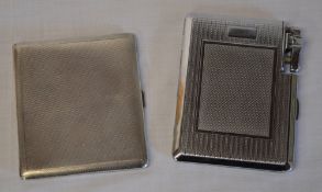 Silver cigarette case, Birmingham 1921, approx 4.