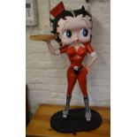 Large Betty Boop figure dressed as an American roller diner waitress
