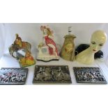 2 boxes of various figurines,