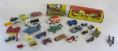 Selection of mainly playworn die cast cars inc Dinky & Corgi