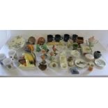 Various ceramics inc character heads/wall maks inc Bossons,