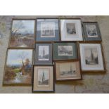 Various Lincolnshire framed prints