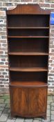 Regency style bow fronted bookcase