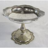 Small silver pedestal bowl London 1918 maker Mappin & Webb weight 3.