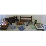 Assorted ceramics inc Spode & Delft, glassware, photo frames,