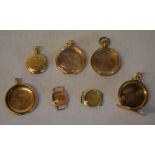 7 gold plated / filled watch cases (no movements,