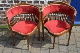 Pair of Late Victorian/Edwardian button back chairs