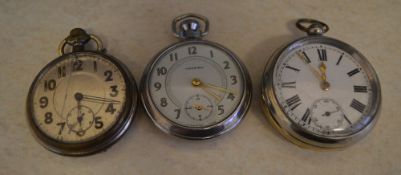 3 pocket watches including Ingersoll