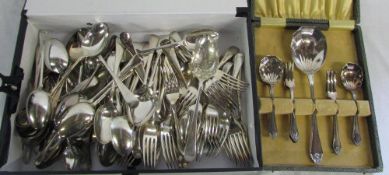 Quantity of silver plate cutlery