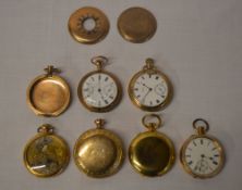 Various gold plated / gold filled pocket watches and cases