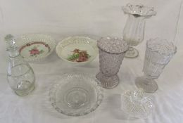 Various glassware and ceramics inc celery glasses