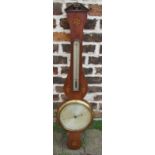 19th century inlaid barometer maker F Dubini London