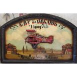 Captain Jacob's flying club wall sign