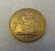 22ct gold half sovereign 1903