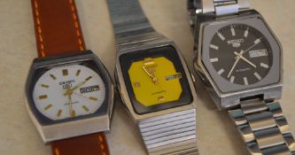 3 Seiko automatic wristwatches