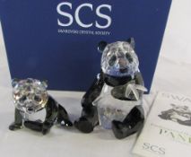 Swarovski 'Endangered Wildlife' Pandas (boxed)