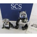 Swarovski 'Endangered Wildlife' Pandas (boxed)