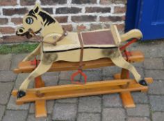 Swallow Toys 1950s wooden rocking horse