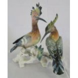 Pair of Hoopoe birds by Karl Ens H 25.